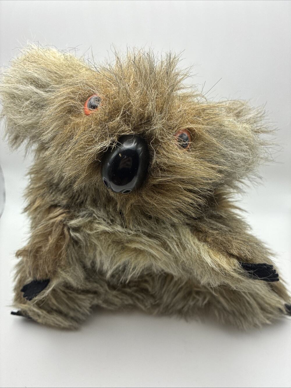 Vintage Koala Puppet Plush 11" Stuffed Realistic 1978 Koram Made In Korea